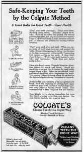 The complete Colgate's advertisement, 1923