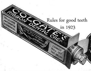 1923 ad for Colgate Ribbon Dental Cream