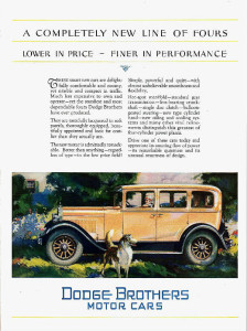 Vintage Dodge Car ad, 1927