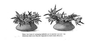 Vintage Japanese and American flower arrangements