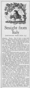 Unusual recipes from Italy, from 1924