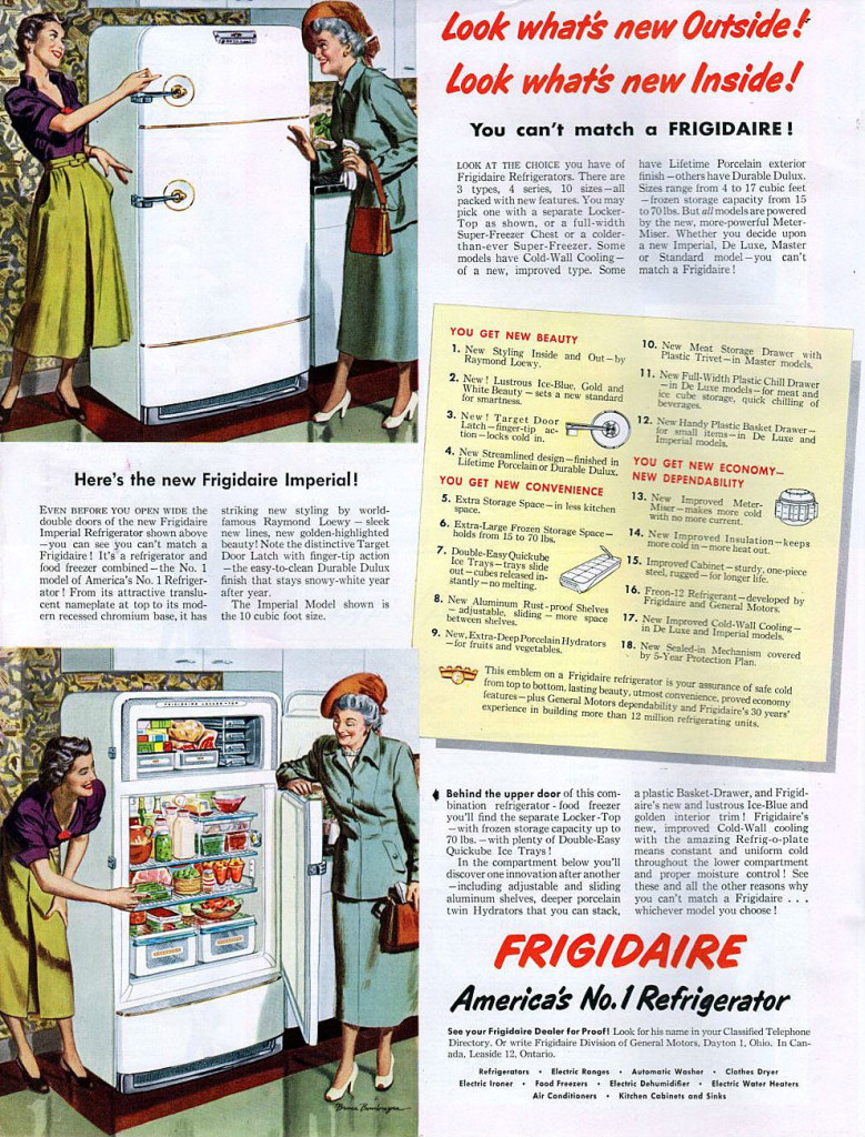 Ad for the Frigidaire Imperial from 1950