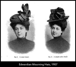 Correct Millinery for Mourning Wear, 1907