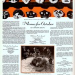 Vintage Halloween Party Menu, 1931