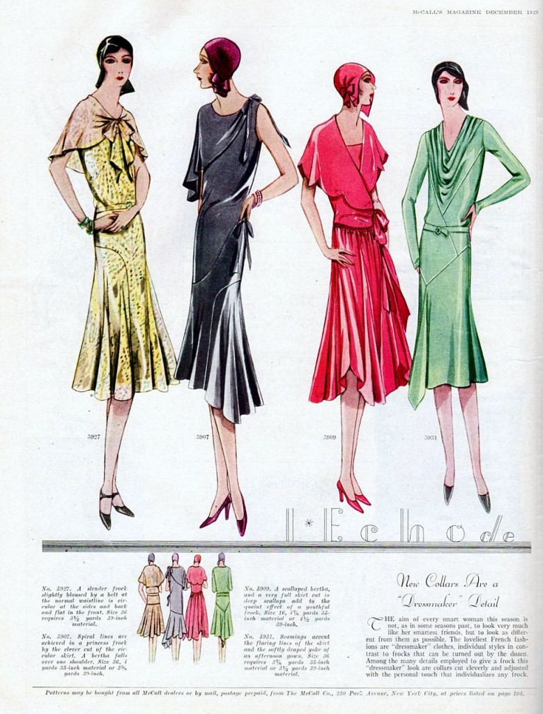 Art Deco fashions from 1929