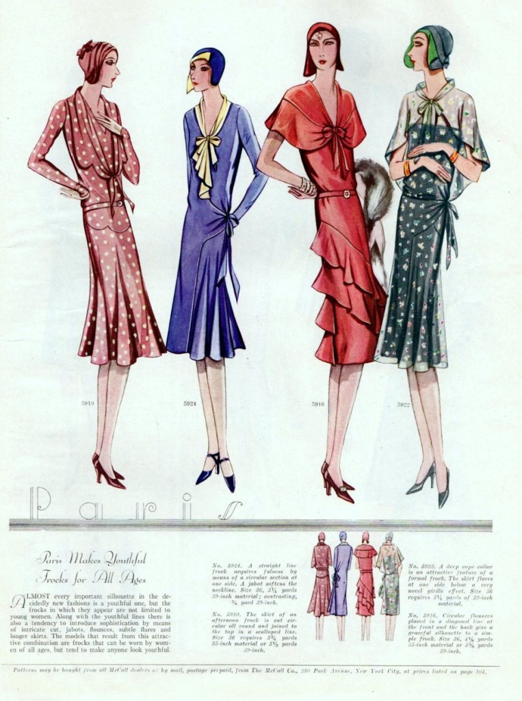 Art Deco fashions from 1929